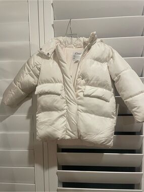 Justify Ivory Puffer Jacket with Hood